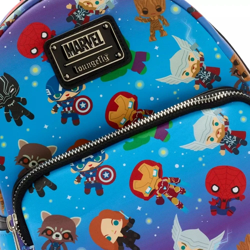 Disney Parks Marvel Avengers Loungefly Mini Backpack Multicolor - Picture 4 of 7